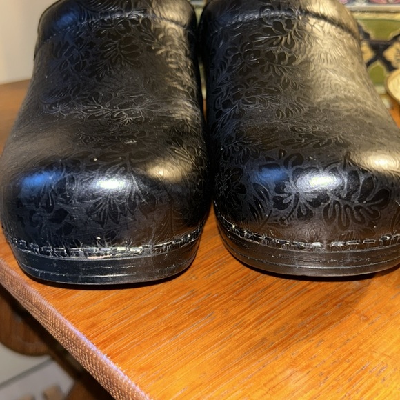 Dansko Tooled Leather Clogs - Picture 3 of 9